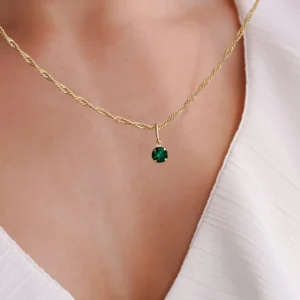 DIJE PUNTO LUZ ESMERALDA 0.6CM