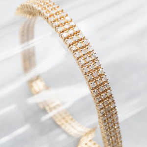 PULSERA TENNIS TRIO LINEA 18CM EXT 20CM