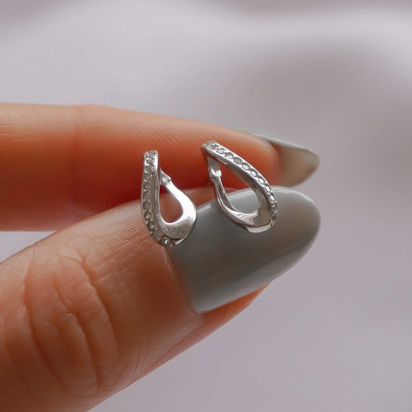 ARETE GOTA TRENZADA PLATA S925 - Image 2