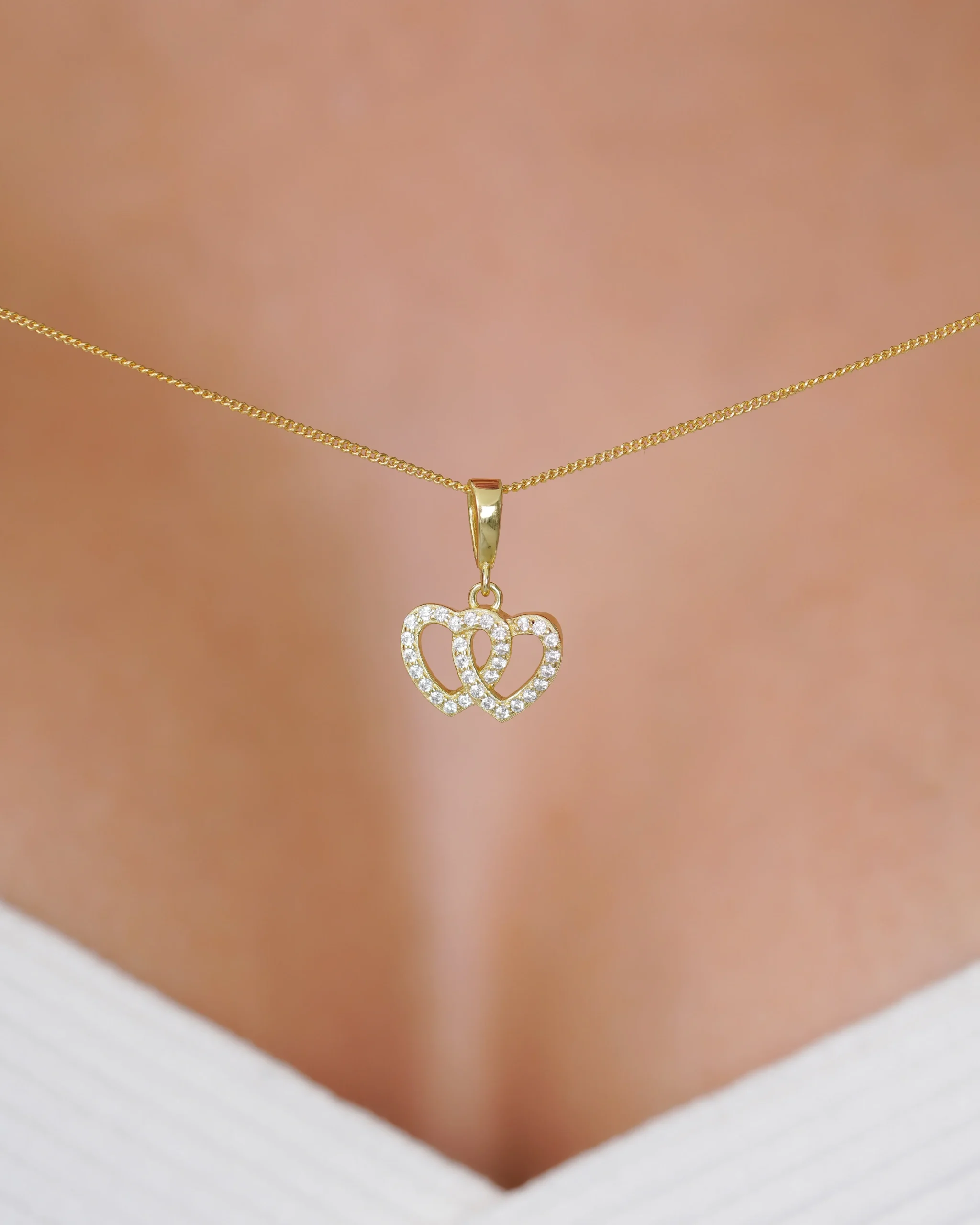 DIJE CORAZON DUO CIRCONIAS 1,3CM - Image 2