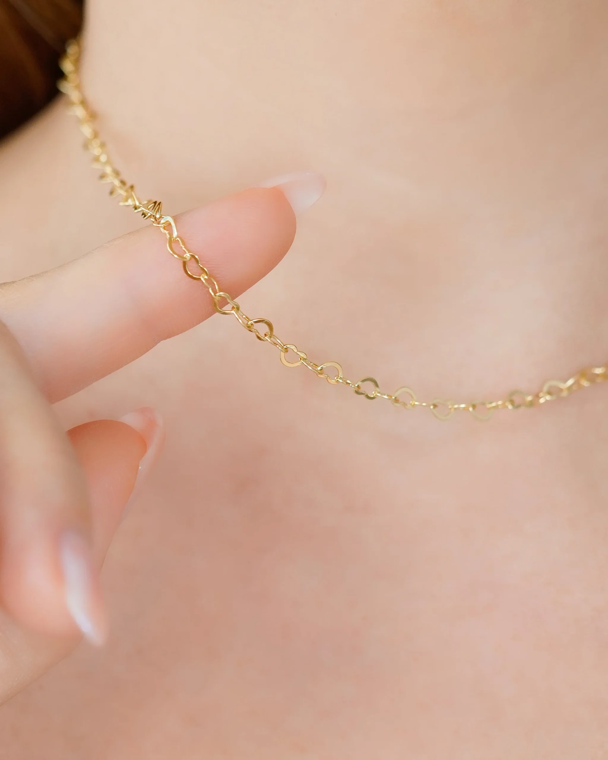 GARGANTILLA CORAZONES 3MM 40CM