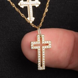 DIJE CRUZ DIAMANTE 2,2CM